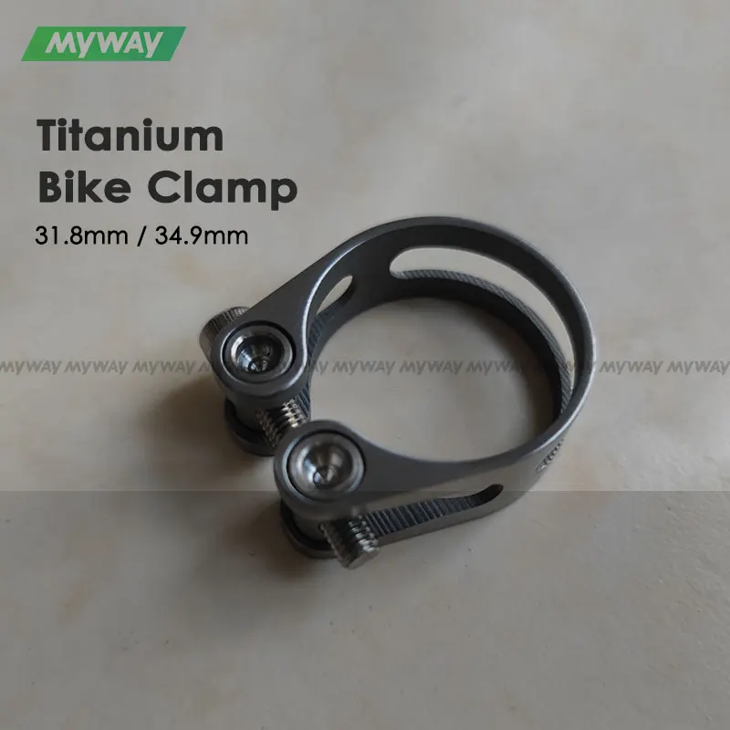 

Titanium Alloy Bike Seatpost Clamp for MTB Road Cycling 34.9mm/31.8mm Seat Tube Holder Cycling Accessories