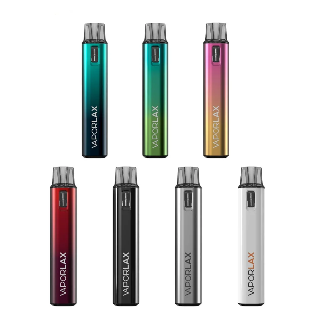 VaporLax Nano Kit de sistema recarregável Pod Eletrônico E Cigarro 500mAh Bateria 2.0ml 0.8ohm Cartucho de bobina de malha Atomizador Vape Pen