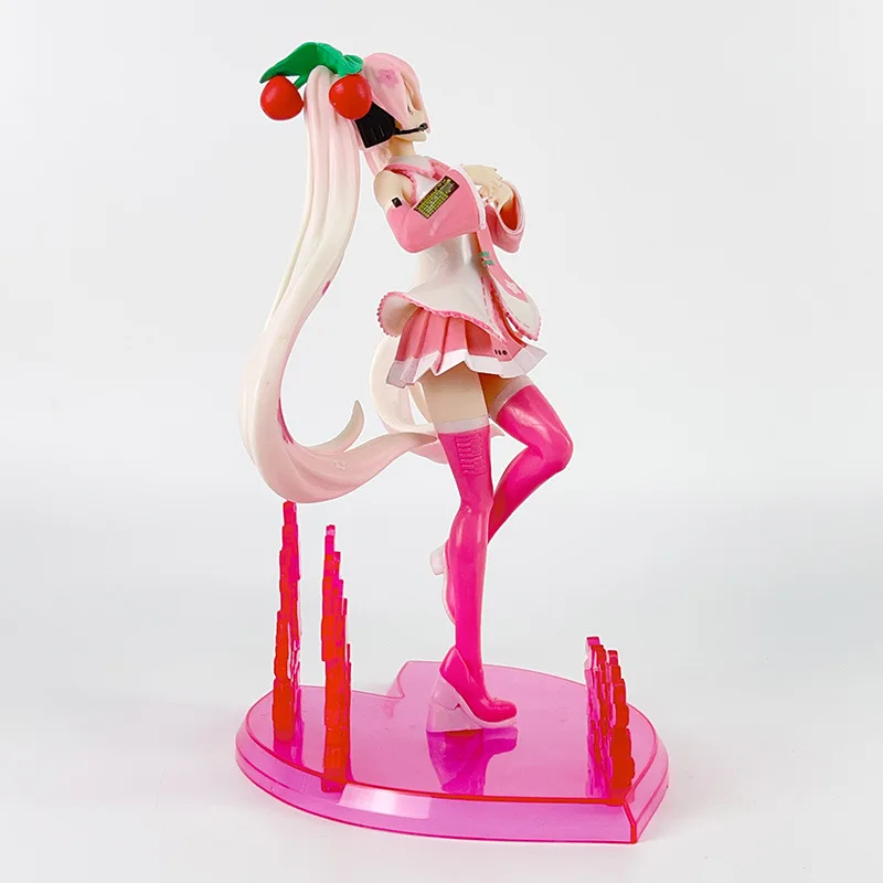 21 CENTIMETRI Luminasta Hatsune Miku Sakura Miku 2023 Anime Modello Giocattolo Kawayi Rosa Sakura Serie Collezione di Bambole Action Figure PVC