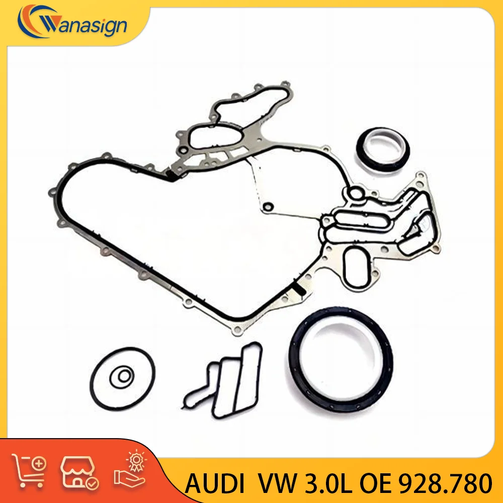 ENGINE Crankcase gasket kit for AUDI Volkswagen A4 A5 A6 A7 A8 Q5 Q7 Q8 AMAROK TOUAREG 3.0L 3.0T V6 3.0 L T Diesel 2014-2024