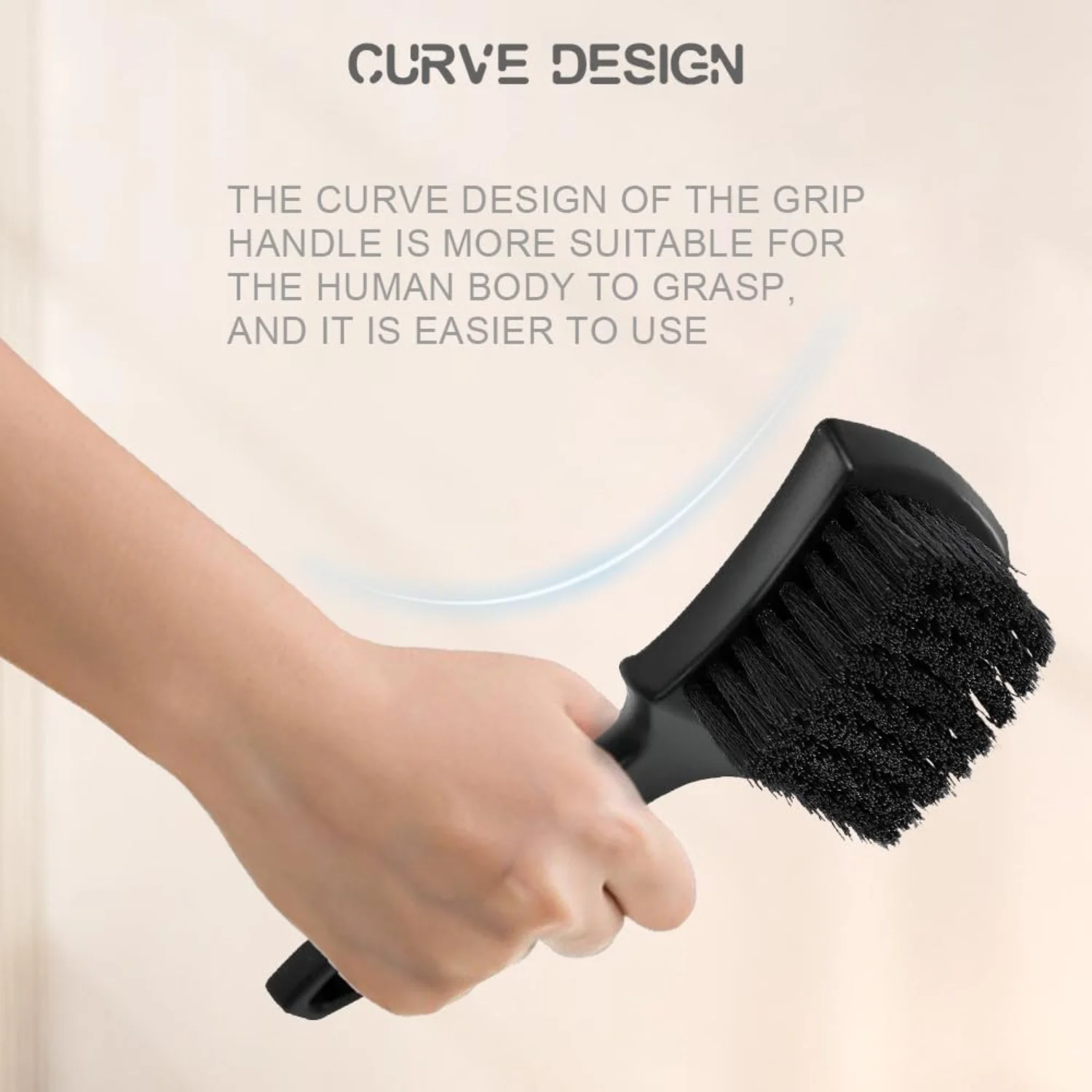 Car Wash Brush, Automotive Wheel Brush Tool, Wheel & Tire Brush, Car Carpet Cleaning Brush, Portable Tire Brush, Short Handle Ti