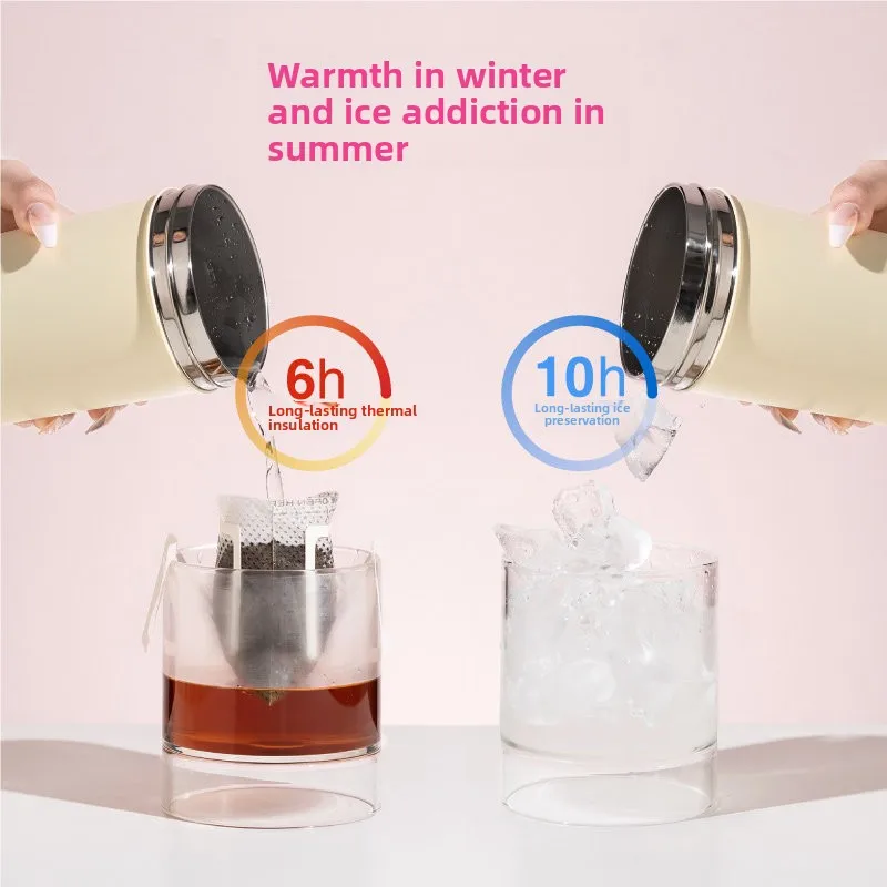 insulated stainless steel mug,excellent seal,easy to clean,and comes with a rope,Ideal for outdoor camping,a great gift
