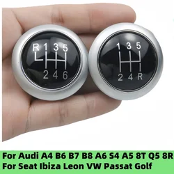 5/6 Speed Number Cap Replacement for Gear Shift Knob For Audi A4 B6 B7 B8 A6 S4 8K A5 8T Q5 Seat Ibiza 6J Leon Passat B6 B7 Golf