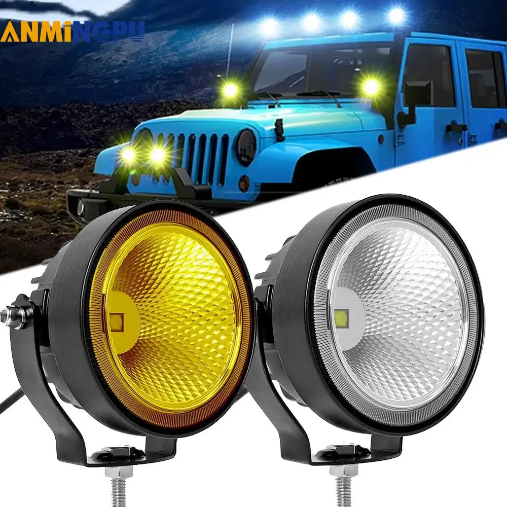 

4inch Round Led Work Light Offroad Spotlights Light For Car ATV Dirt Bike Pickup Truck Motorcycle Headlight 12v 24v Fog light
