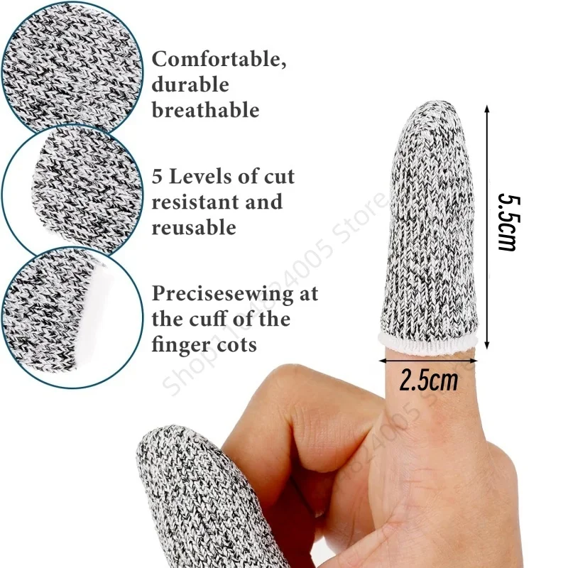 5/20Pcs 5-level Protection Flexible High Performance Anti Cutting Finger Gloves for Outdoor Work in Kitchen view 3
