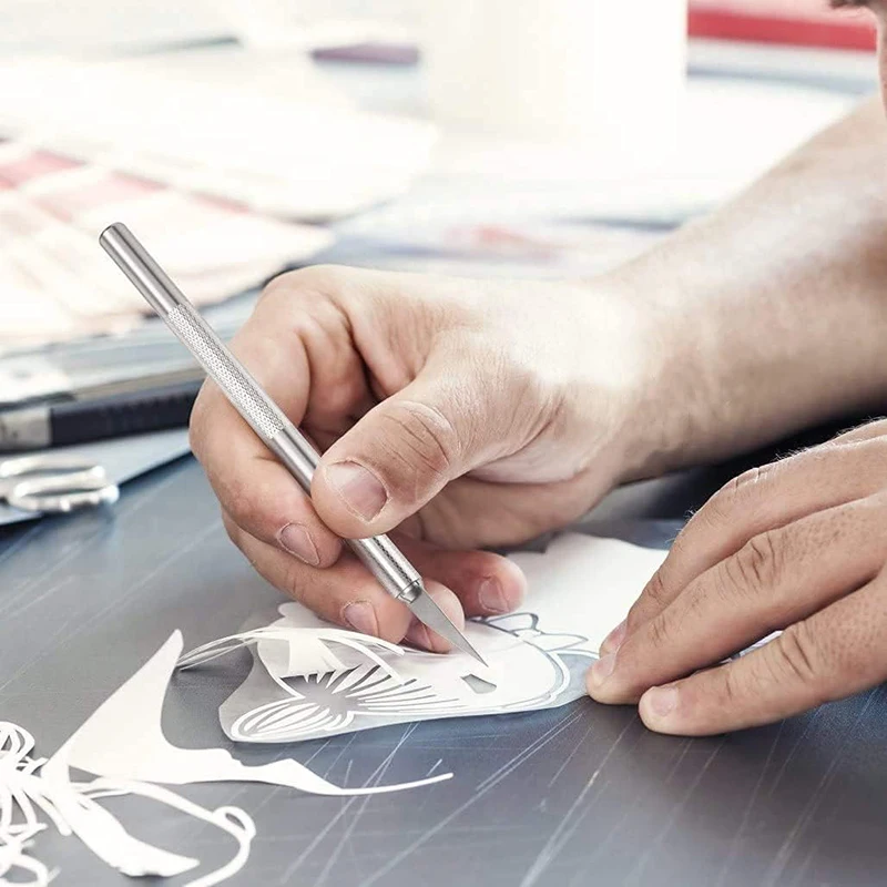 النقش عدم الانزلاق سكين معدني سبائك الألومنيوم شفرات القاطع أدوات السكاكين الحرفية لقطع الورق الحرفية وصنع النماذج TMZ