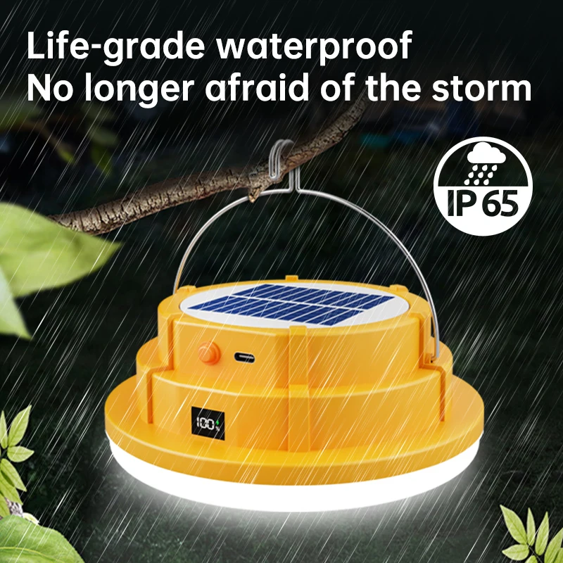 Outdoor Solar lade Garten Camping Lichter LED licht Form Multifunktionale Intelligente display Wasserdicht Langlebig Mit haken