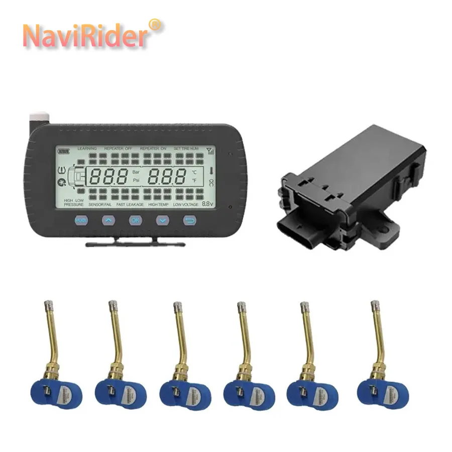 

6 Wheel Tires Truck Valve Internal Tire Pressure Monitoring System
