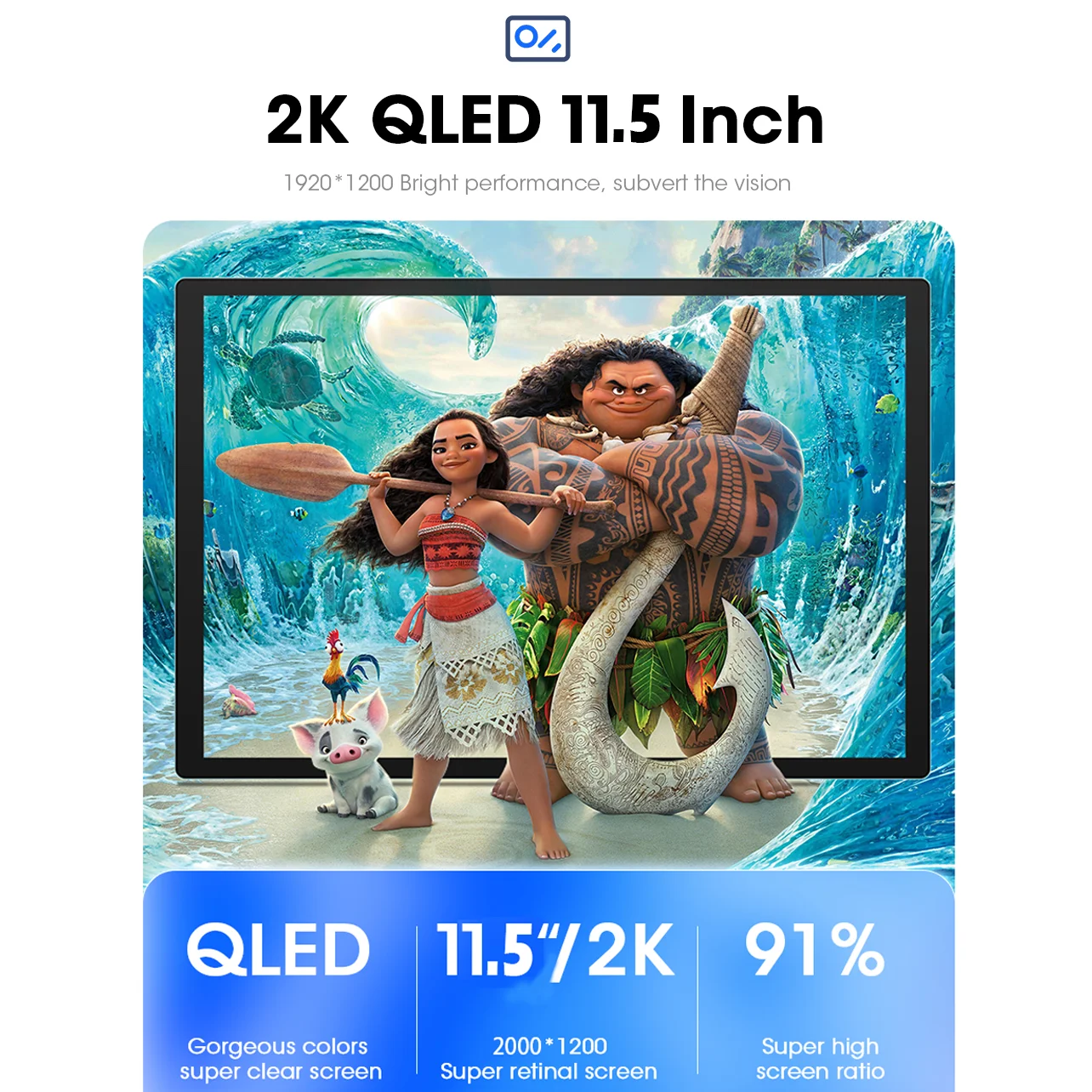 

Universal 7870 Android Car-play Auto 2K QLED Touch Screen Car Radio for Head Unit 9.5 10.36 11.5 13