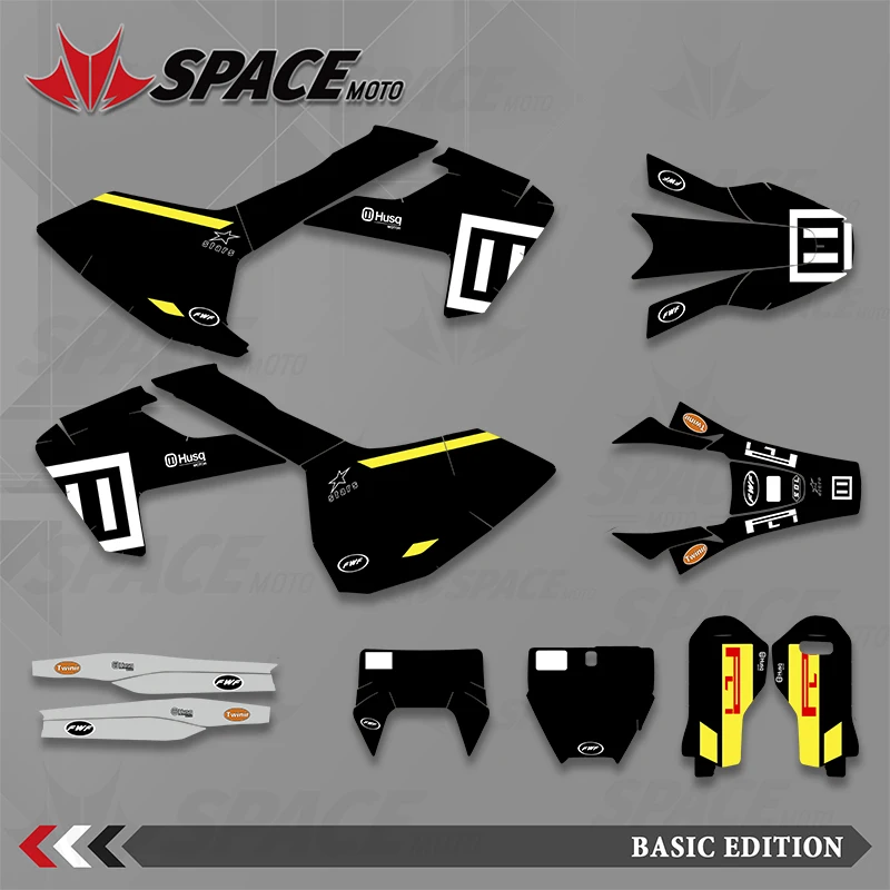 

SPACE MOTO For HUSQVARNA TE FE TC FC TX FS 125 250 350 450 2016 2017 2018 Graphics Decals Stickers Motorcycle Background Custom