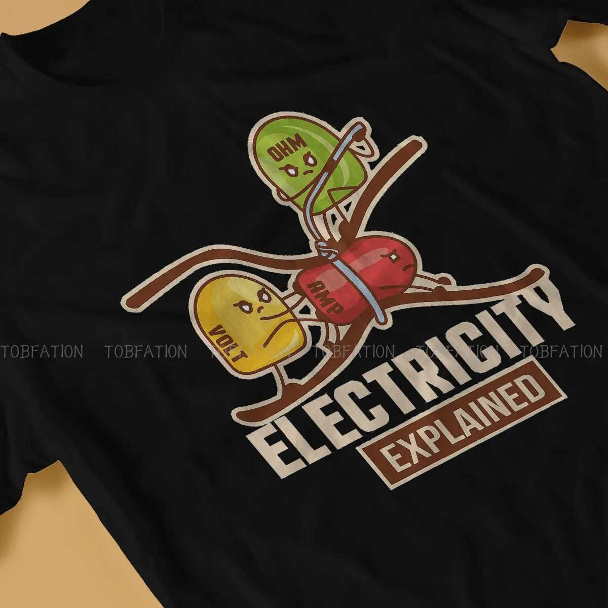 Explains Funny Style TShirt Engineer Electricity Electrician Comfortable Hip Hop Gift Clothes T Shirt Short Sleeve Ofertas