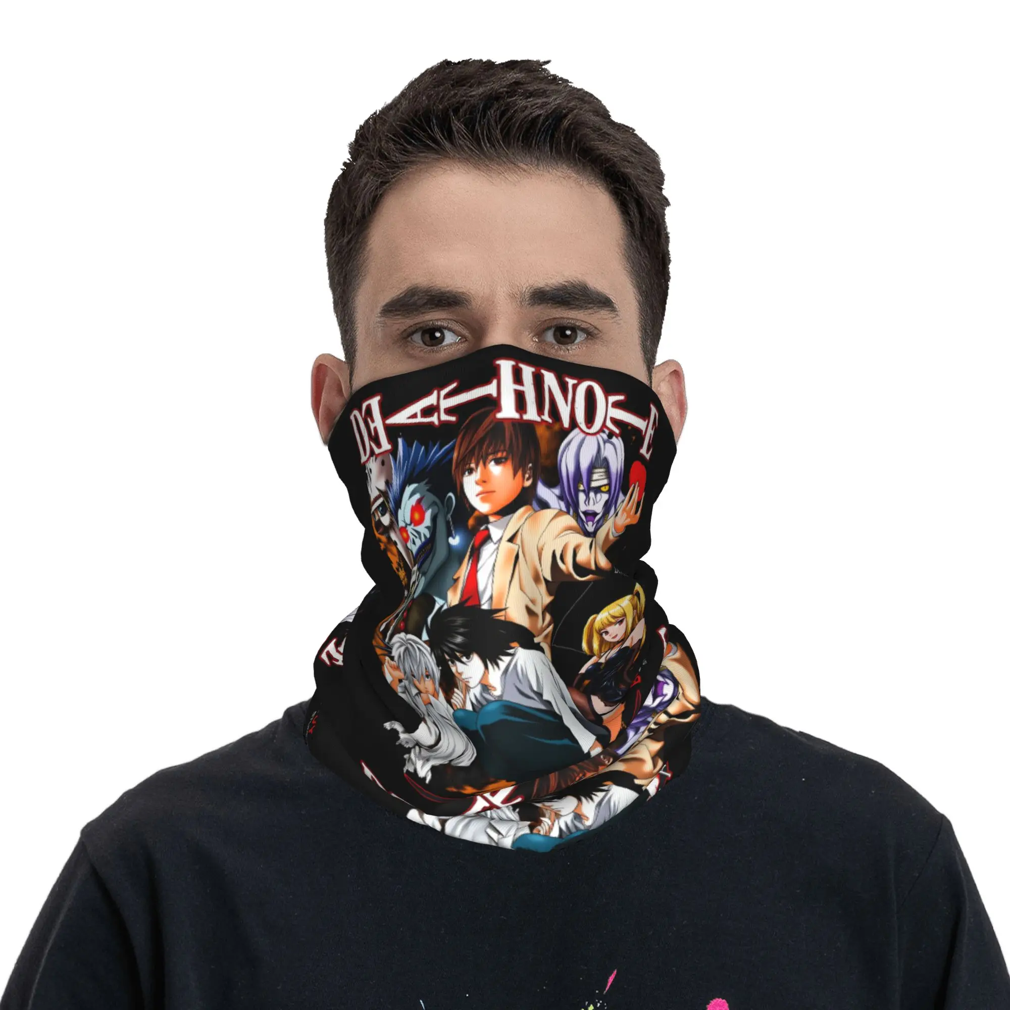 Death Note Manga Anime Winter Headband Neck Warmer Ski Hunting Tube Scarf Light Yagami Ryuk Misa Amane Rem  Face Bandana Gaiter
