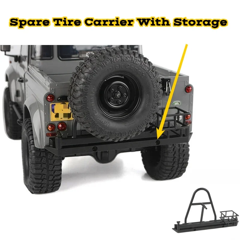 RC Rock Crawler Accessory For RC4WD G2 D90 1/10 Tough Armor Tire Carrier custom size Swing Away Bracket With Storage Z S1296