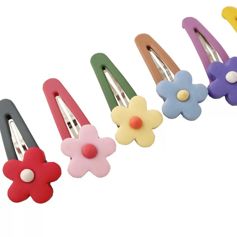 

6pcs Candy Color Flower Hairpins Durable Lovely Kids Barrettes Girls Accessories Fashion Hair Clips Baby Hairgrips