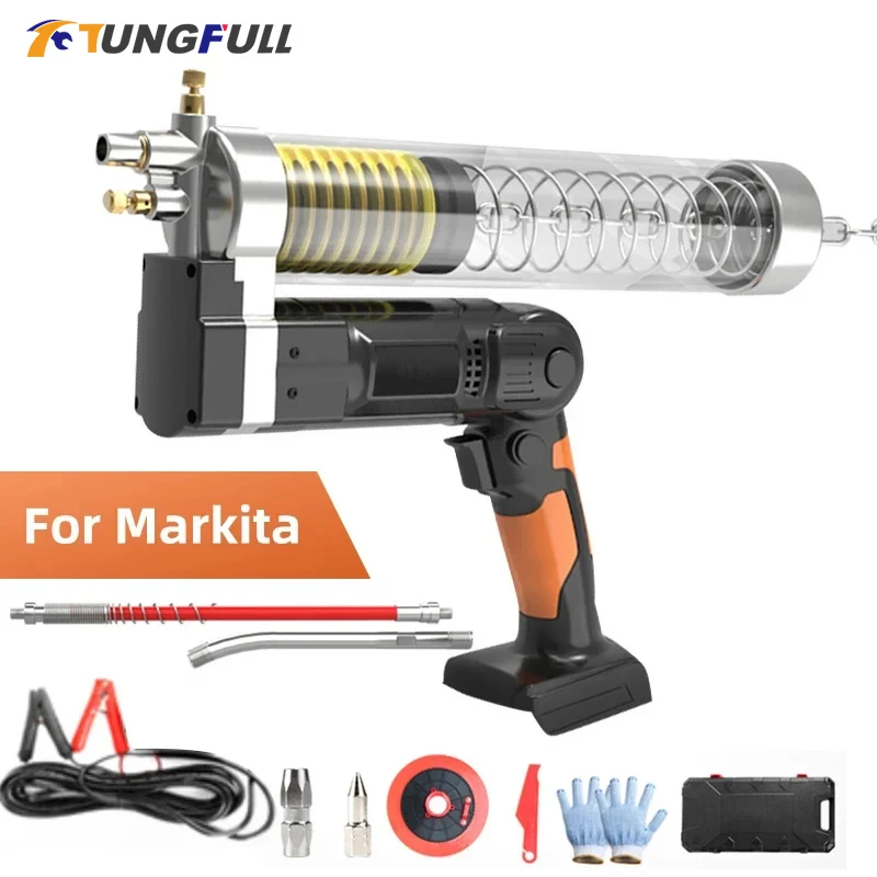 

Electric Grease Gun For Makita battery Rechargeable Oil Injector Tools 3000W 12000PS For Excavator caterpillar butter Machine