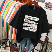 Plus Size 6XL 150kg Summer Women Cotton  T-Shirt High Quality Cartoon Printed Women's Short Sleeve Oversized T-Shirt
