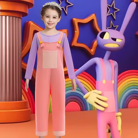 Anime Jax Digital Circus Cosplay Costume Cartoon The TV Amazing Cosplay Fantasia Mask Sutis Halloween For Boys Girls Party