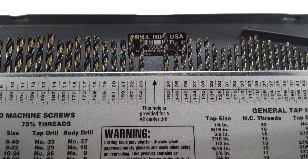 Hog 115 Pc Drill Bit Set Letter Number Wire Gauge Hi-Molybdenum M7