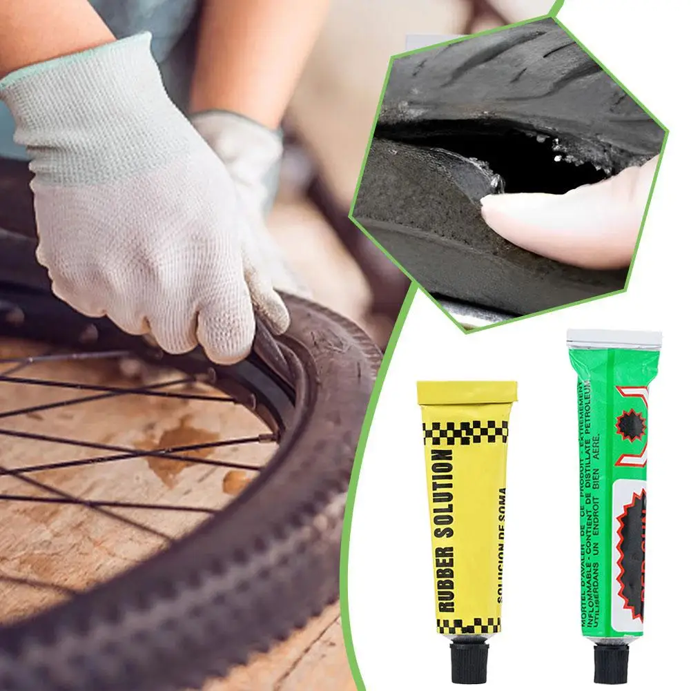 12g/20ml Tire Tyre Repairing Glue Car Motorcycle Bicycle Auto Repairing Puncture Inner Glue Accessories Tools Rubber Wheel D1Z6