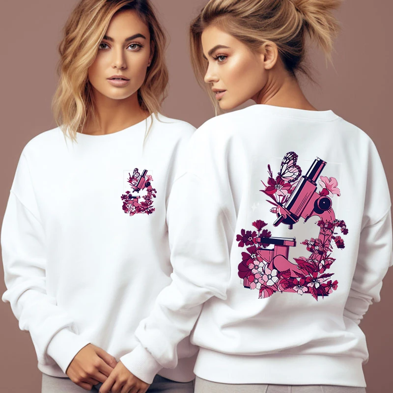 

Floral Butterfly Technically Microscope Women's Clothing Vintage Fashion Sweatshirts Harajuku Flower Trend Pullover Funny Hoodie