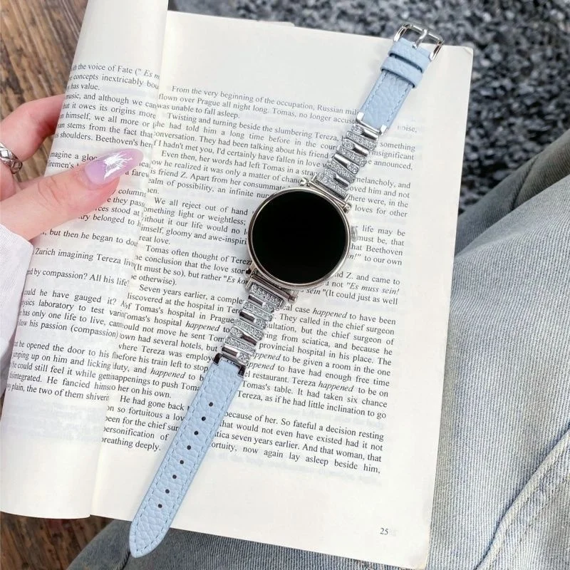 

Кожа нестандартной формы, инкрустированной бриллиантами, подходит для ремешков HW Watch Fit3/Fit4 и ремешка HW 8/9/10NFC, ремешки ручной работы