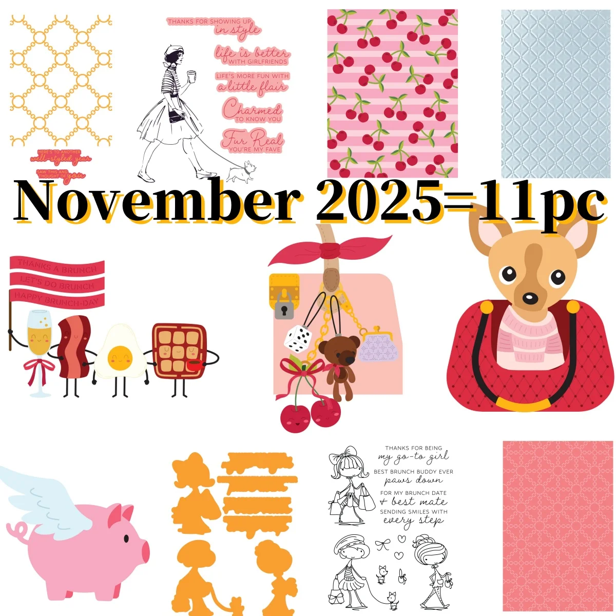 

New Cherry Girl Life Stamps Metal Cutting Dies Stencil Hot Foil Wax Stamper For DIY Scrapbook Craft Christmas New Greeting Card