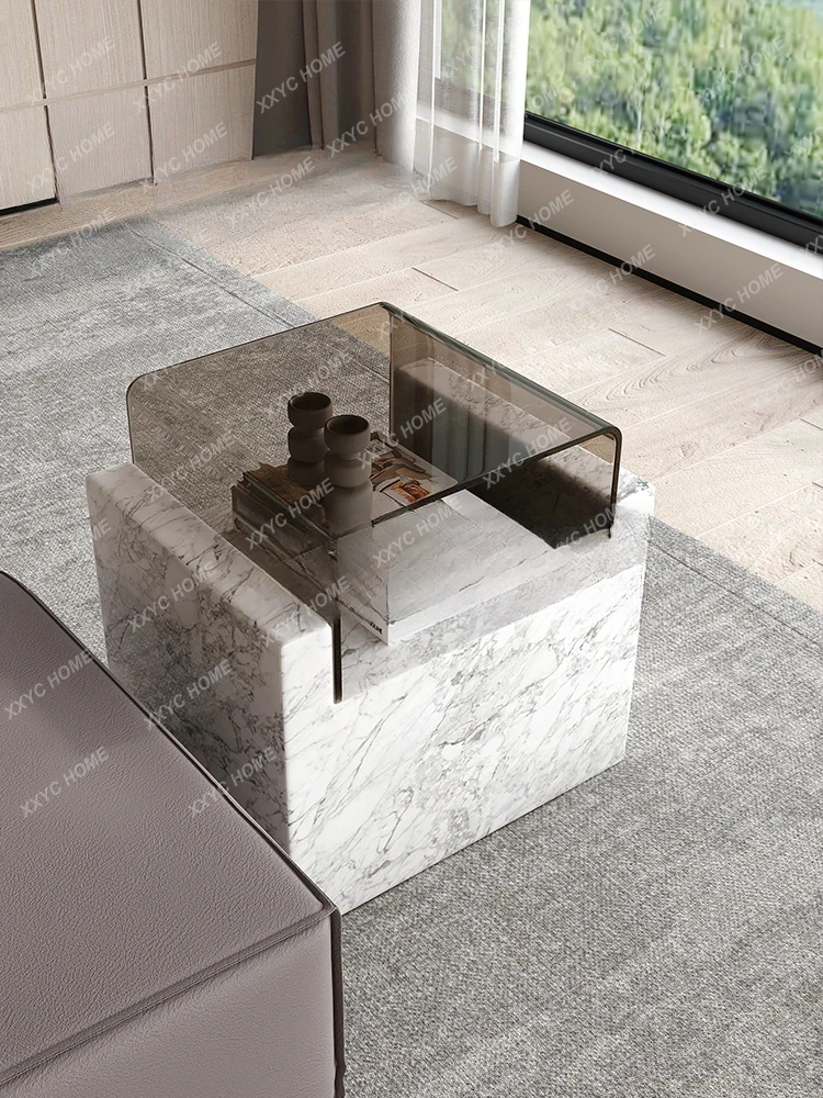 

JJItalian Light Luxury Minimalist Natural Marble Edge Modern Minimalist Creative Corner