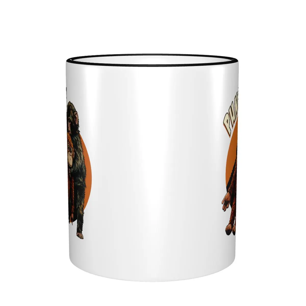 Punch Monkey Comic Style Art Gift Mugs for Women Men Funny Coffee Cup Present for Office