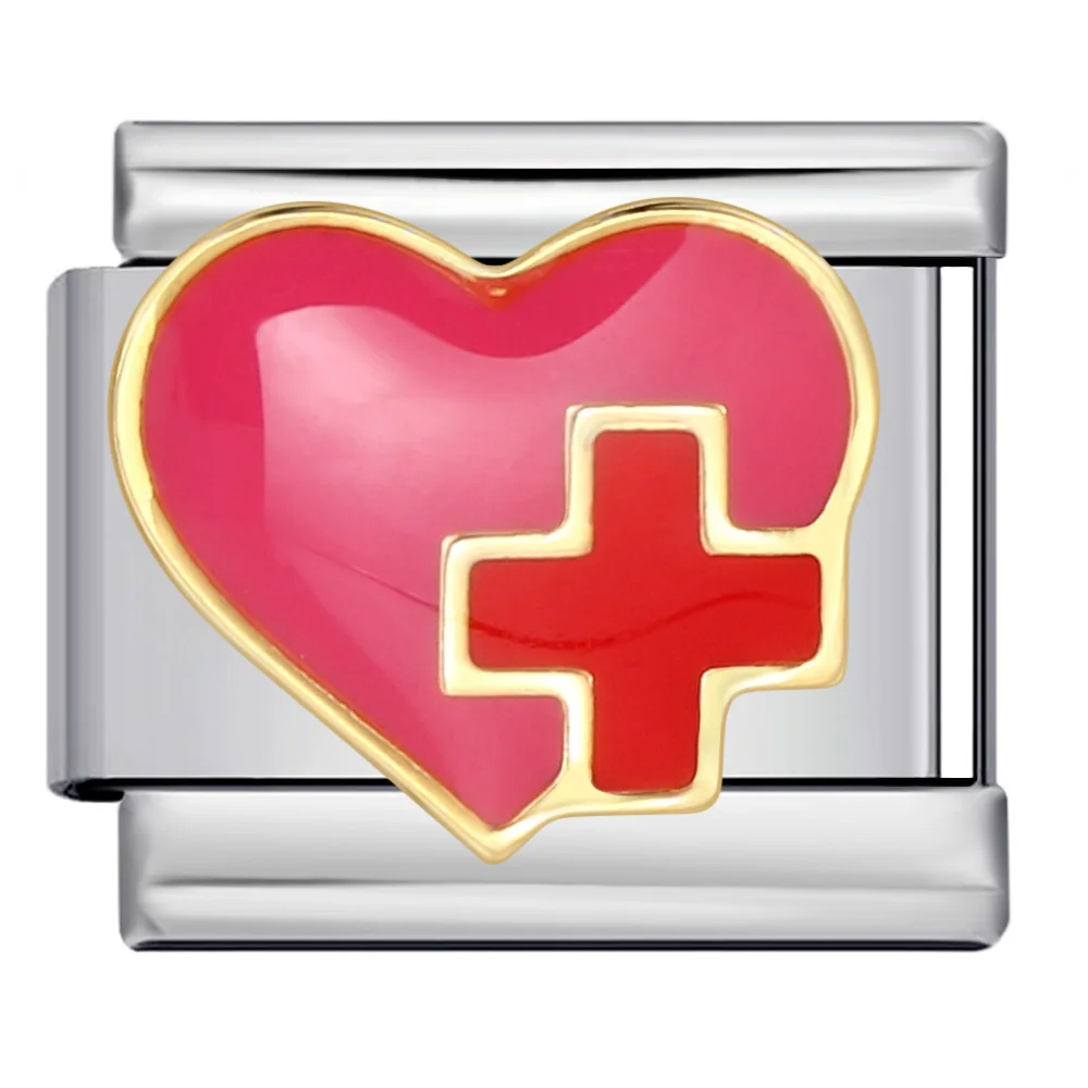 Bunte Glasur Romantisches Liebesherz Valentinstag Italienischer Charm-Anhänger Passend für 9mm Edelstahl-Armband DIY Schmuckherstellung Perlen – Detail 4