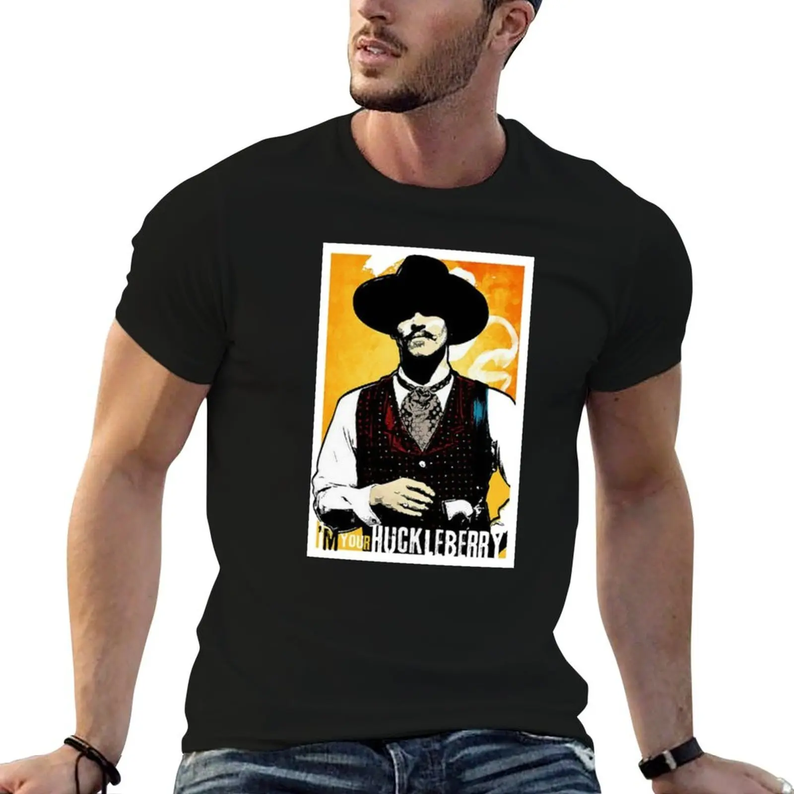 

Doc Holliday Tombstone I'm Your Huckleberry Portrait Paper Poster T-Shirt graphic t shirts for man man t shirt graphic T-Shirt