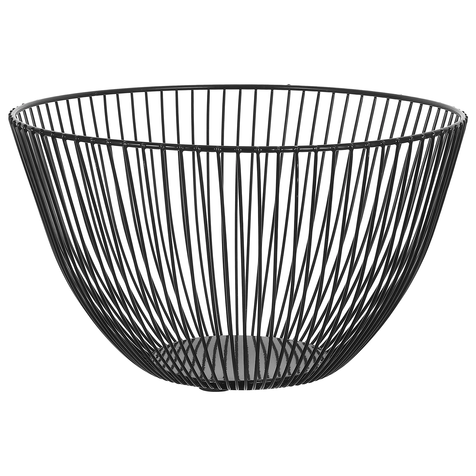

Round Metal Wire Fruit For Coffee Table Countertop Open Top Storage Bowl Minimal Scandinavian Design Holds Snacks Vegetables