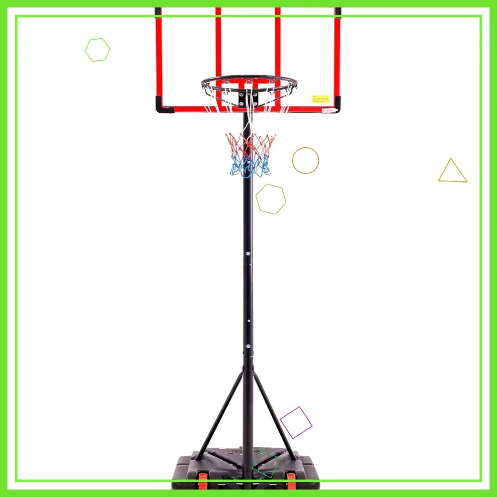 

Регулируемое детское баскетбольное кольцо 5-8,5 футов, портативные уличные ворота с небьющимся щитком для молодежной подъездной дороги