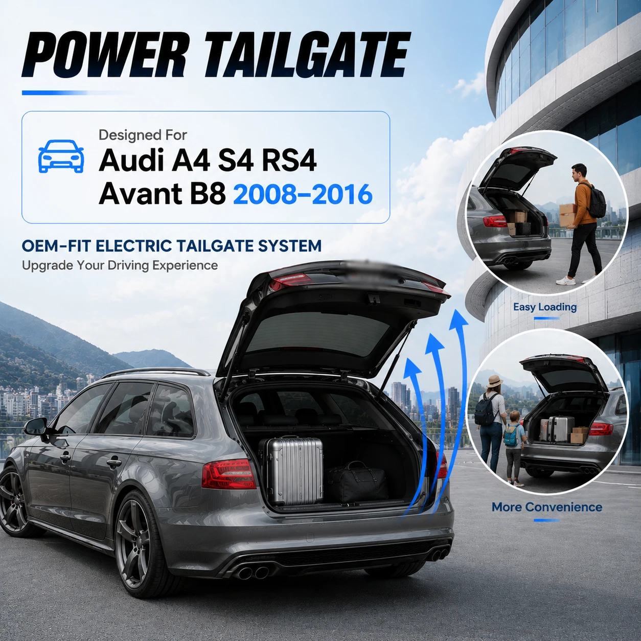 For Audi A4 S4 RS4 Avant B8 2008-2016 Car Automatic Lifting Electric Tailgate Rear Door Lock Power Tailgate Refitted