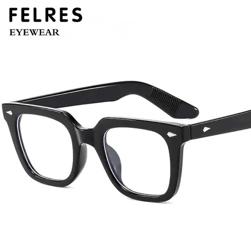 Imagen 2 del producto Gafas de lectura con montura cuadrada para hombre y mujer, lentes de diseñador amarillas, a la moda, para ordenador, antiluz azul, para presbicia