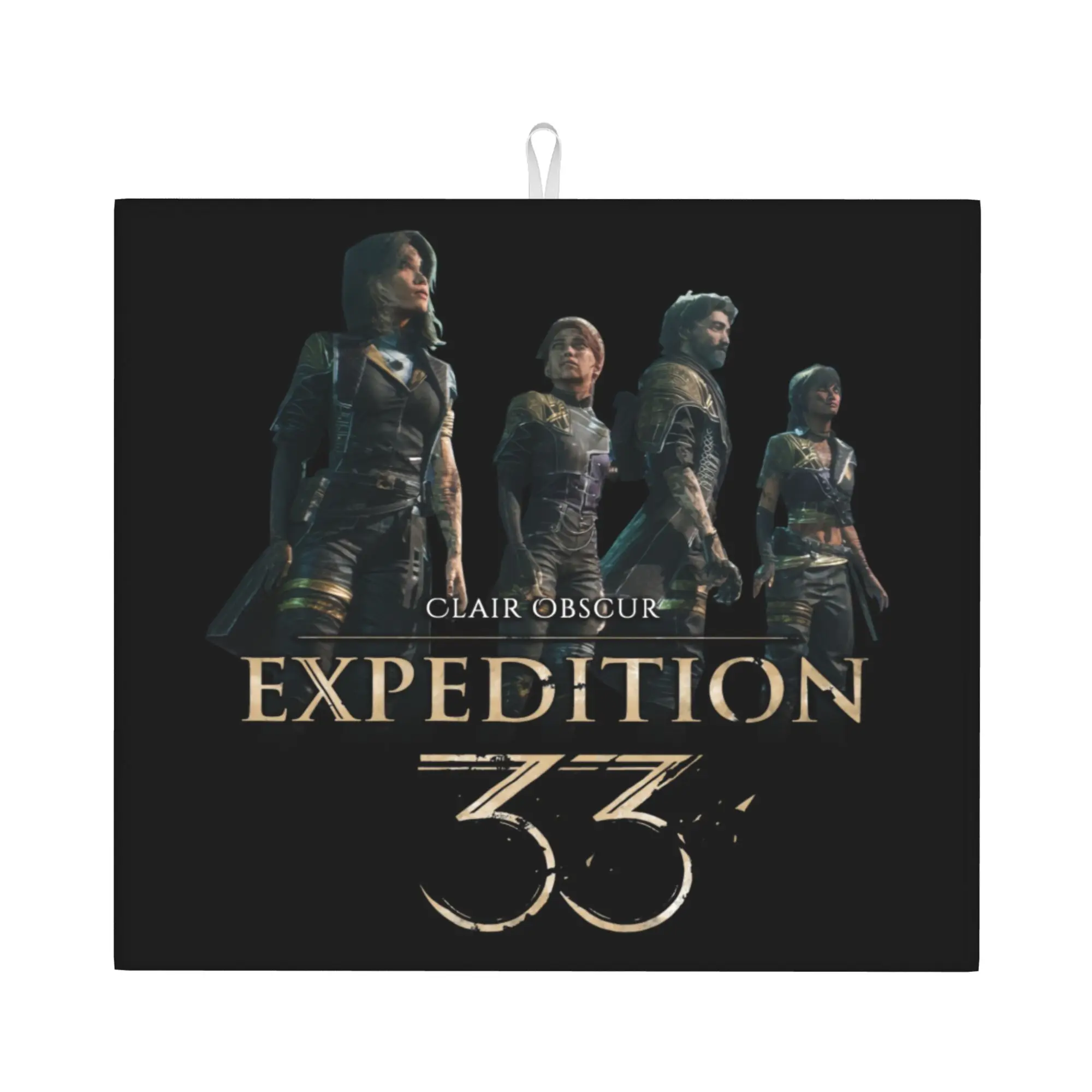 Drying Mat For Kitchen Video Game Clair Obscur Expedition 33 Water Absorbent Waterproof On Slip Kitchen Counter Protector Mat