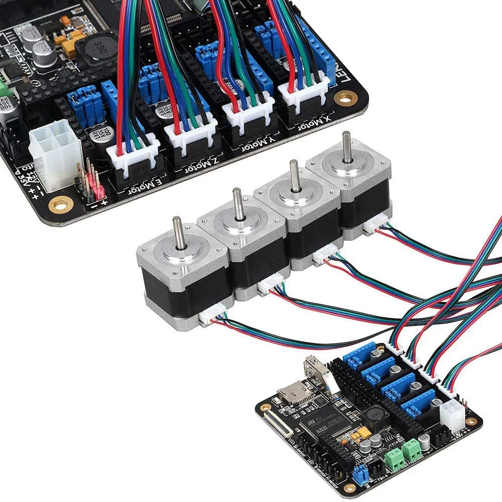 ABJT 4 قطعة 2 متر موتور موصل الكابلات XH2.54 4Pin إلى XH2.0 6Pin الأبيض محطة أسلاك المحرك المتوازية للطابعة ثلاثية الأبعاد السائر #3