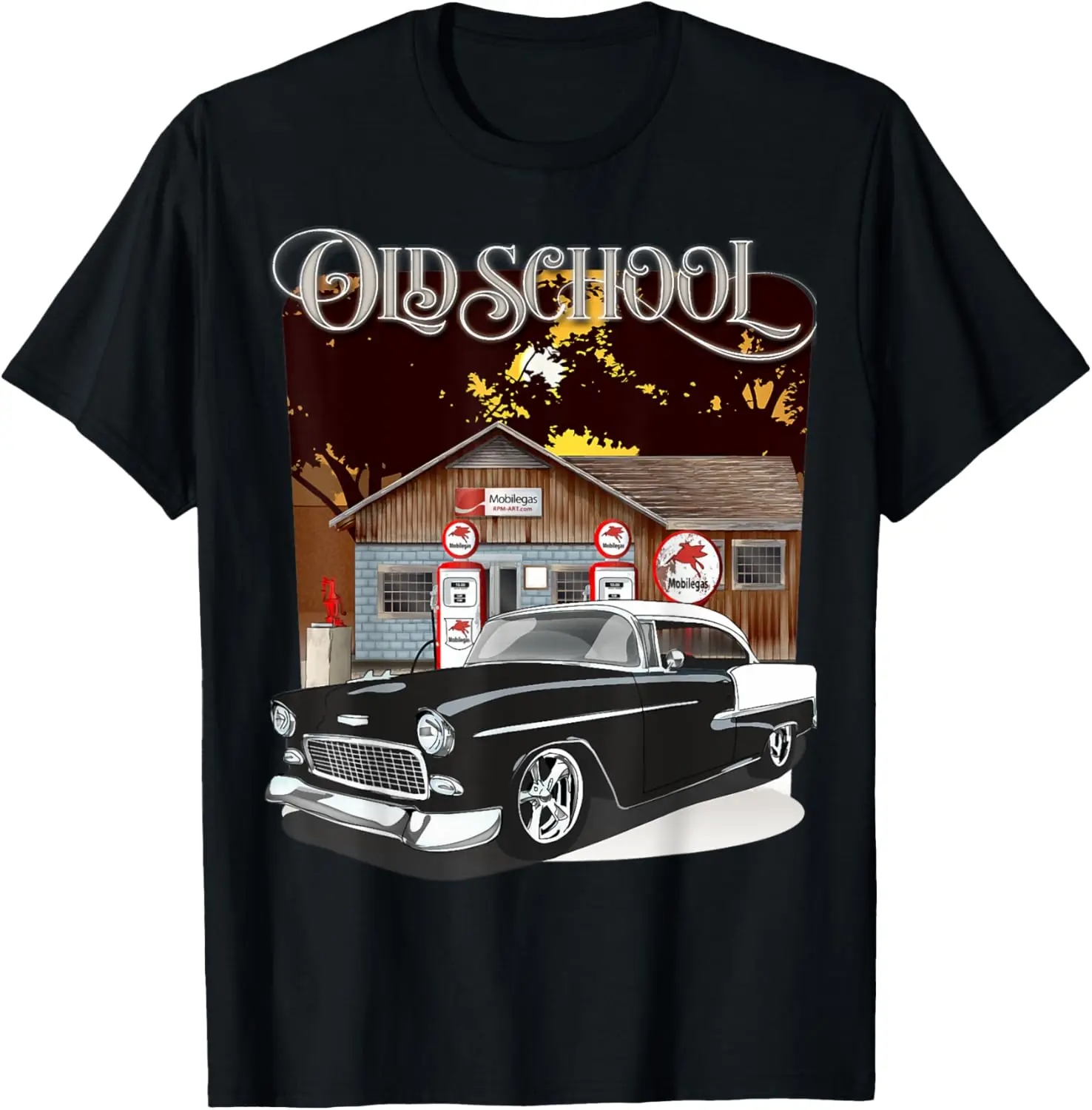 1955 55 chevys bel air classic vintage muscle car old school T-Shirt