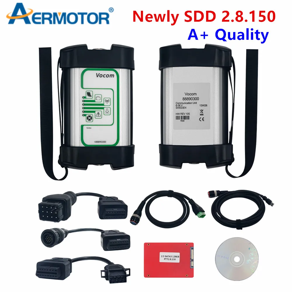 Professional Diagnostic Tool For 88890300 Vocom Interface Truck Calibrate& ECU Programming For UD/Mack/Volv Vocom Online Scanner