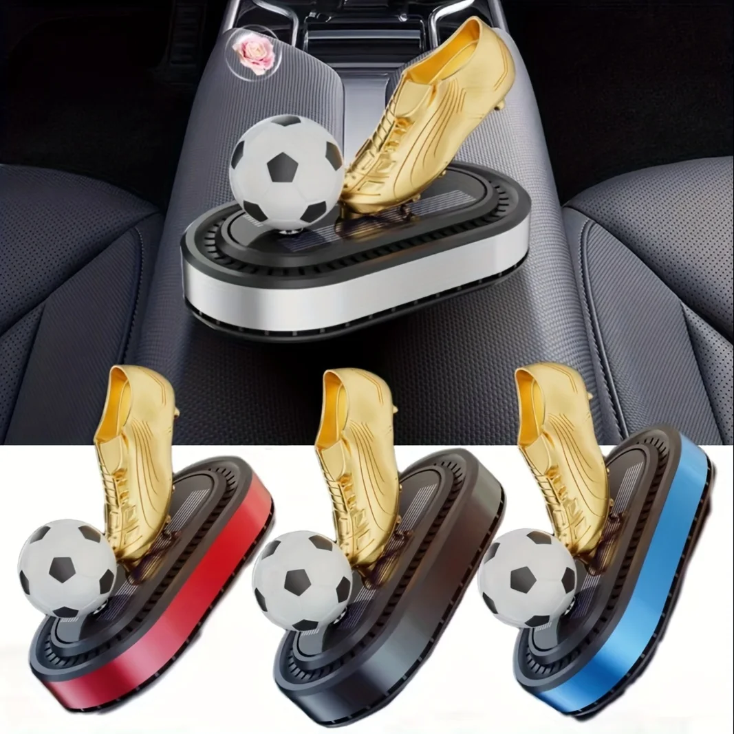 

Car Aromatherapy Solar Football Rotating Dashboard Decorative Diffuser Ornaments Air Freshener Holiday Gift Perfume