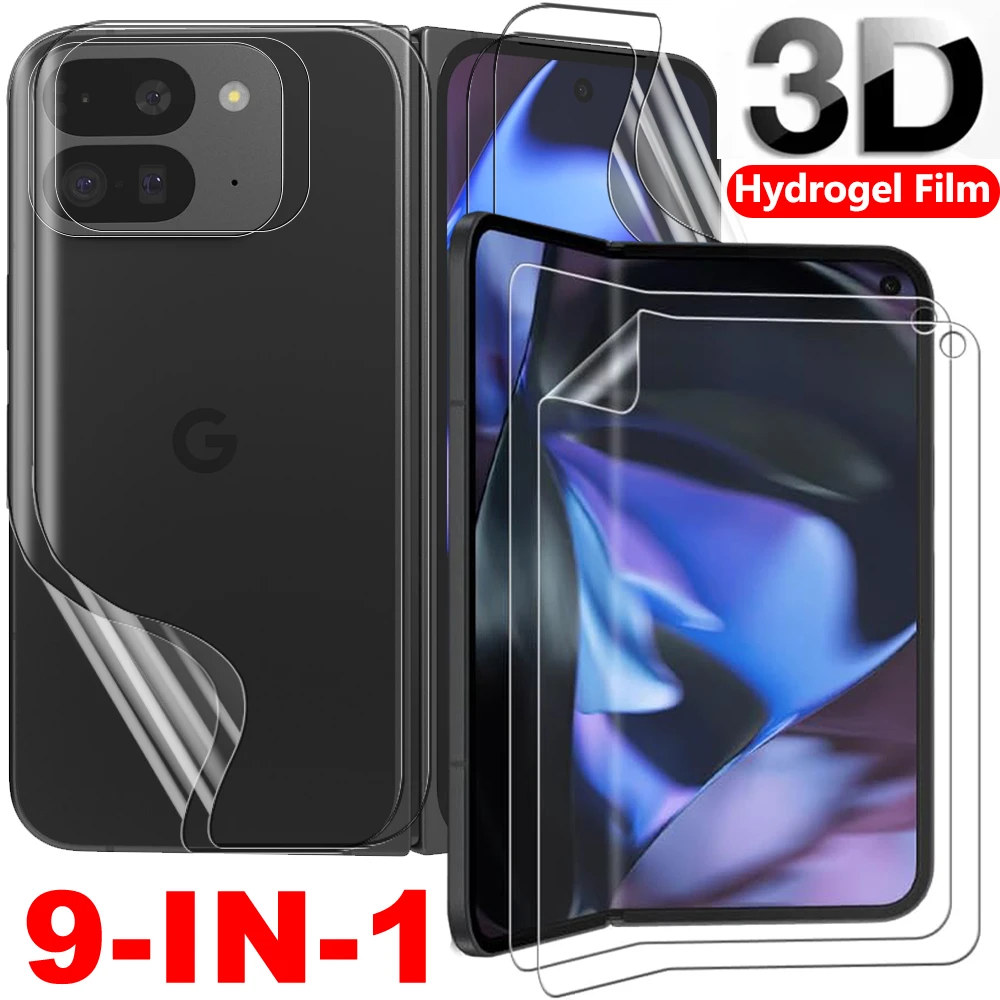 9in 1 Film Soft TPU Screen Protectors for Google Pixel 9 Pro Fold Hydrogel Film Front Back Inner Full Coverage Protective Films