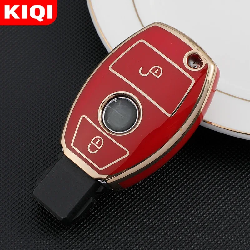 For Mercedes Benz A B R G Class GLK GLA GLC GLR W204 W210 W176 W202 W463 Soft TPU Car Remote Key Case Cover Shell Fob