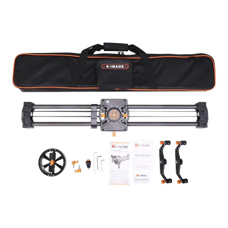 E-IMAGE ES90 90cm Camera Slider With Flywheel  Professional Carbon Fiber Slider  for DSLR VIDEO