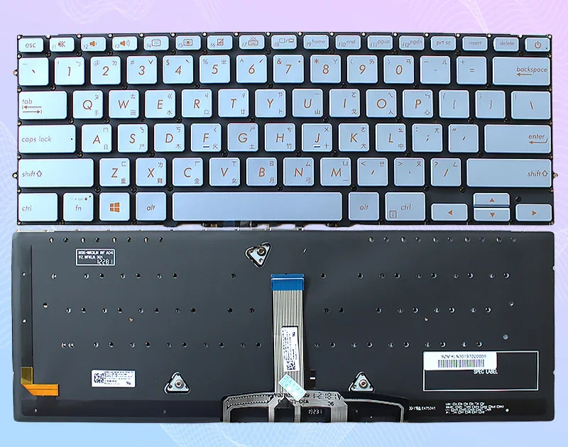 Suitable for Asus Asus ZenBook UX392 S13 Ultrabook, Laptop Keyboard, Backlight