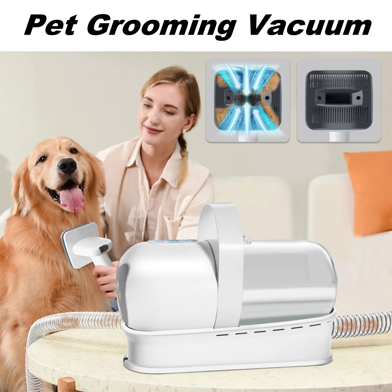 Automatic 7 IN 1 Portable Pet Hair Cleaning Machine Vacuum Electric Grooming Clean Hair Comb Shed Pal Remover Tools For Cat/Dog