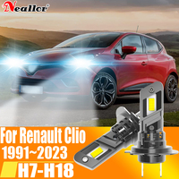 2x High Power H7 Led Headlight Canbus No Error H18 Car Bulb 6000K White Light Moto Diode Lamp 12v 55w For Renault Clio 1991~2023