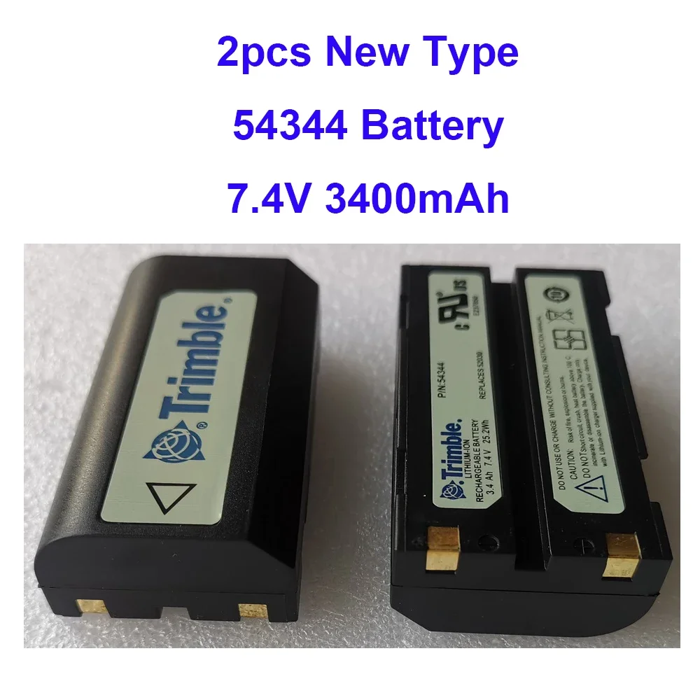 2pcs New Type 54344 Battery, 7.4V 3400mAh Battery for Trimble 5700 5800,MT1000,R7,R8 GPS Receiver