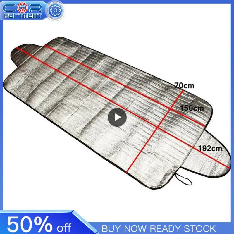 Car Snow Cover Aluminum Foil And Sponge Practical Universal Multifunctional Portable For Car Auto Exterior Accessories Insulated