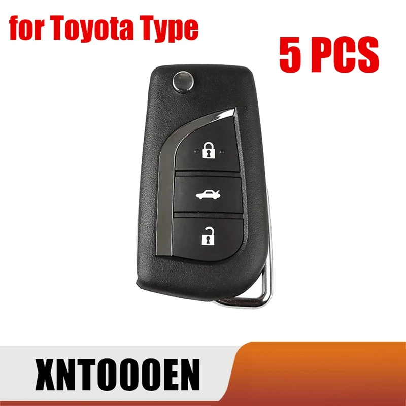 5 Pcs/Lot Xhorse XNTO00EN Universal Wireless Remote Key Fob 3 Button Replacement Spare Parts For Toyota Type For VVDI Key Tool