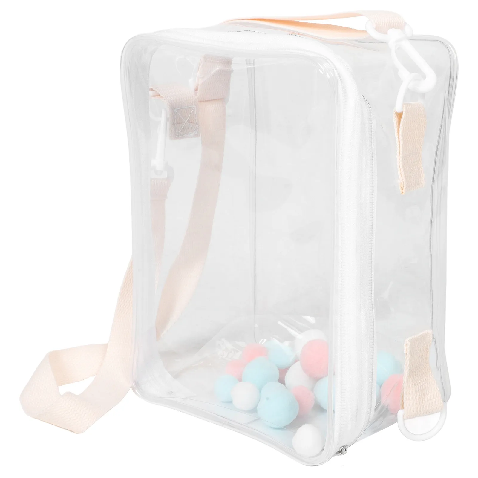 

Clear Figures Display Bag Large Capacity Transparent PVC Storage Shoulder Bag Crossbody Portable Case for Mini Figures