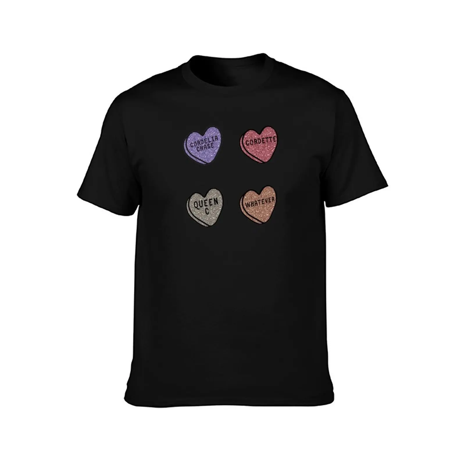 Cordelia Chase Glitter Hearts Buffy Stickers T-Shirt Breathable Gym Short Sleeve T-Shirt